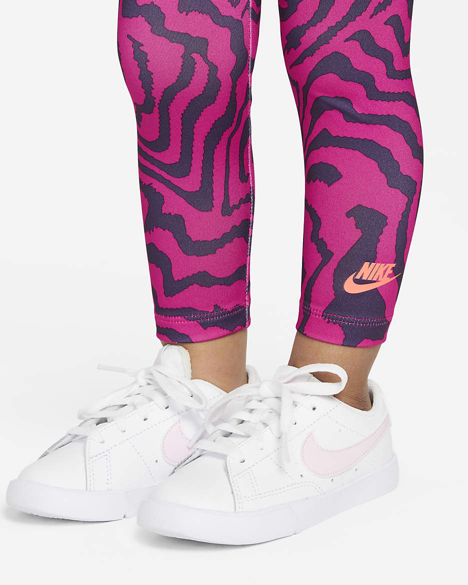 Conjunto de parte superior y leggings estampados para bebe de 12 a 24 meses Nike